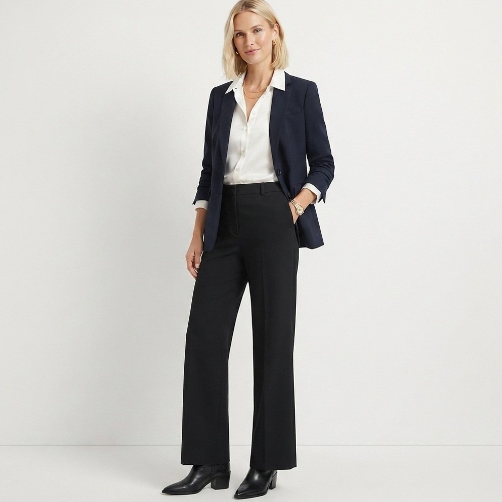 Brooks Brothers 346 The Essentials Wool Blend Trousers Women 10 Black EUC